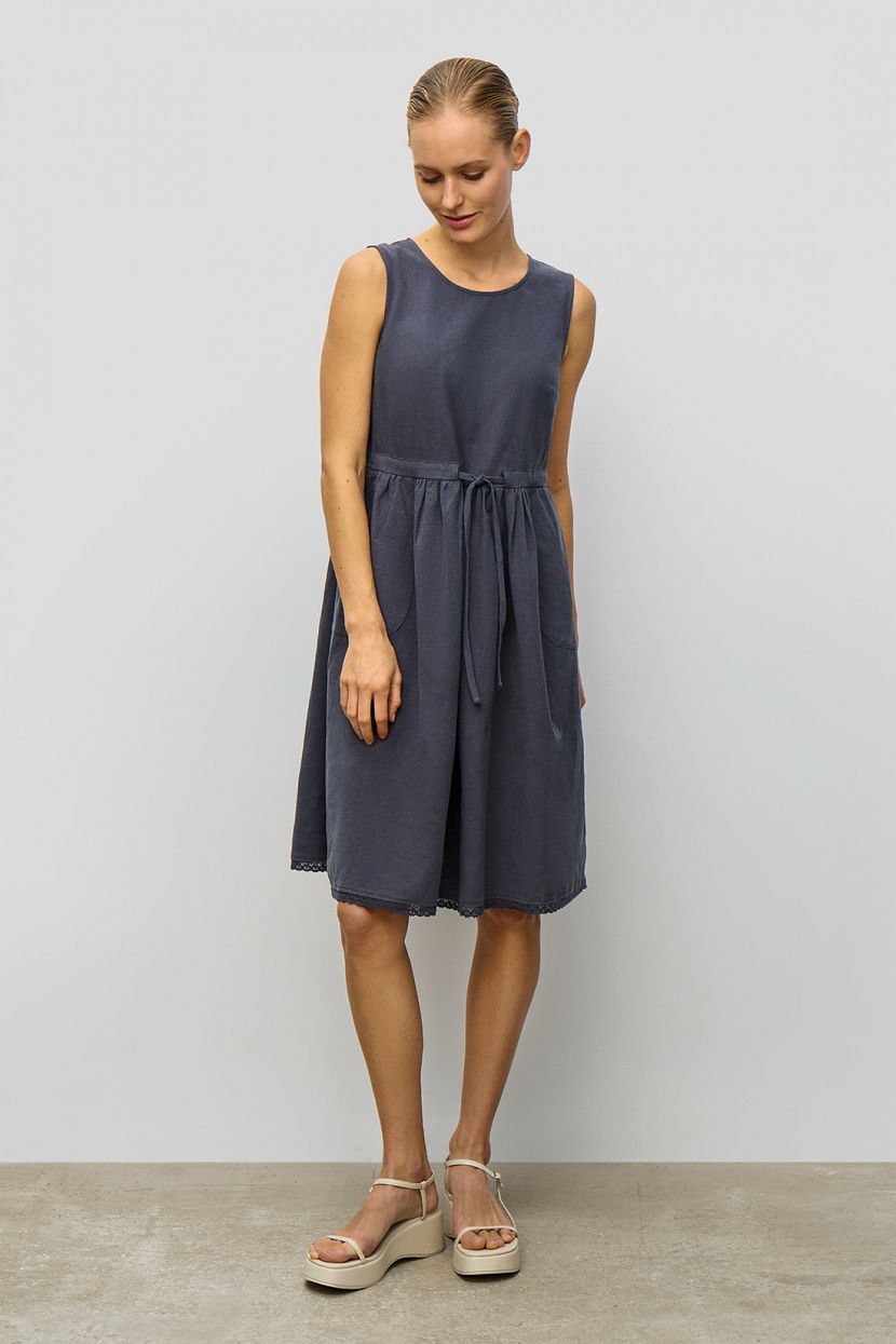 Платье (арт. baon B4523067), размер XL, цвет серый Платье (арт. baon B4523067) - фото 1