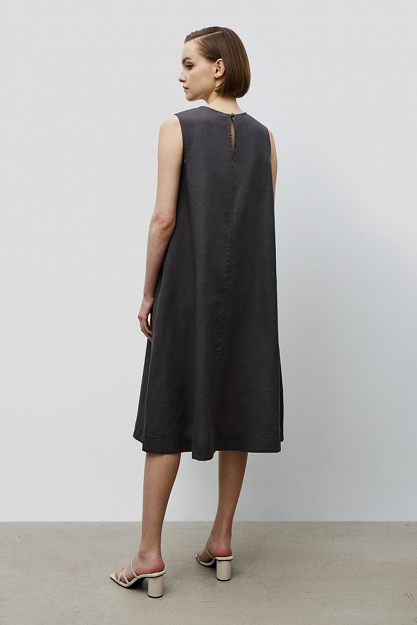 Платье (арт. baon B4523087), размер XS, цвет серый Платье (арт. baon B4523087) - фото 4