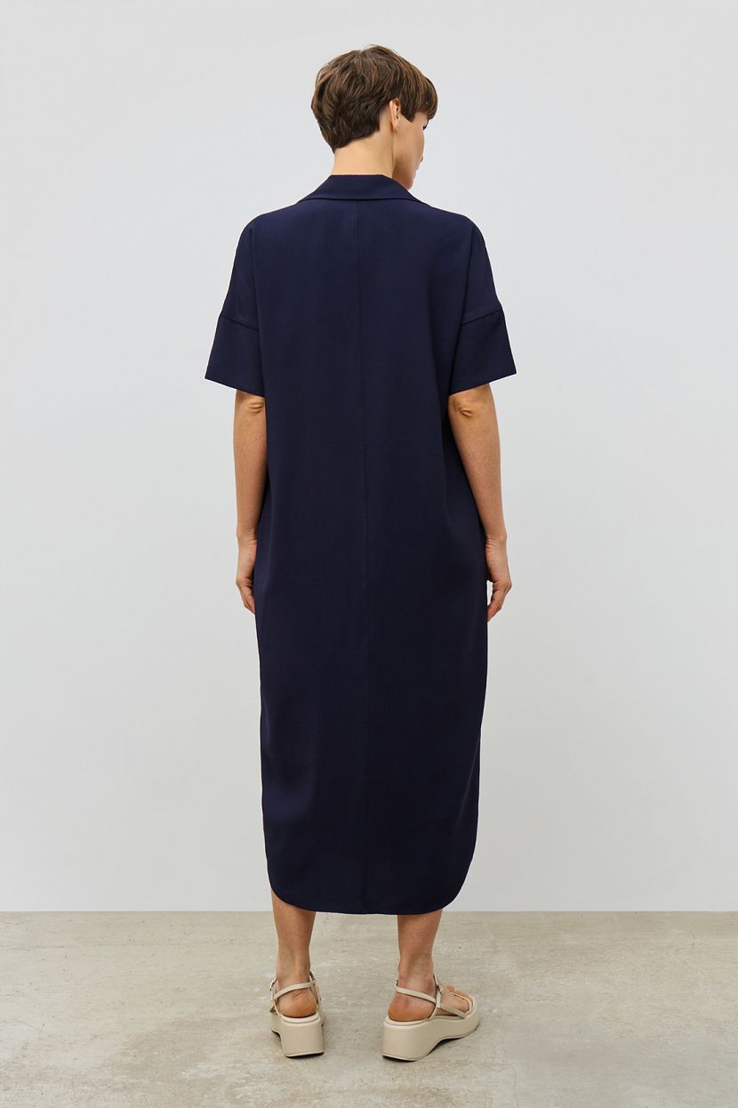 Платье (арт. baon B4523095), размер XS, цвет синий Платье (арт. baon B4523095) - фото 4