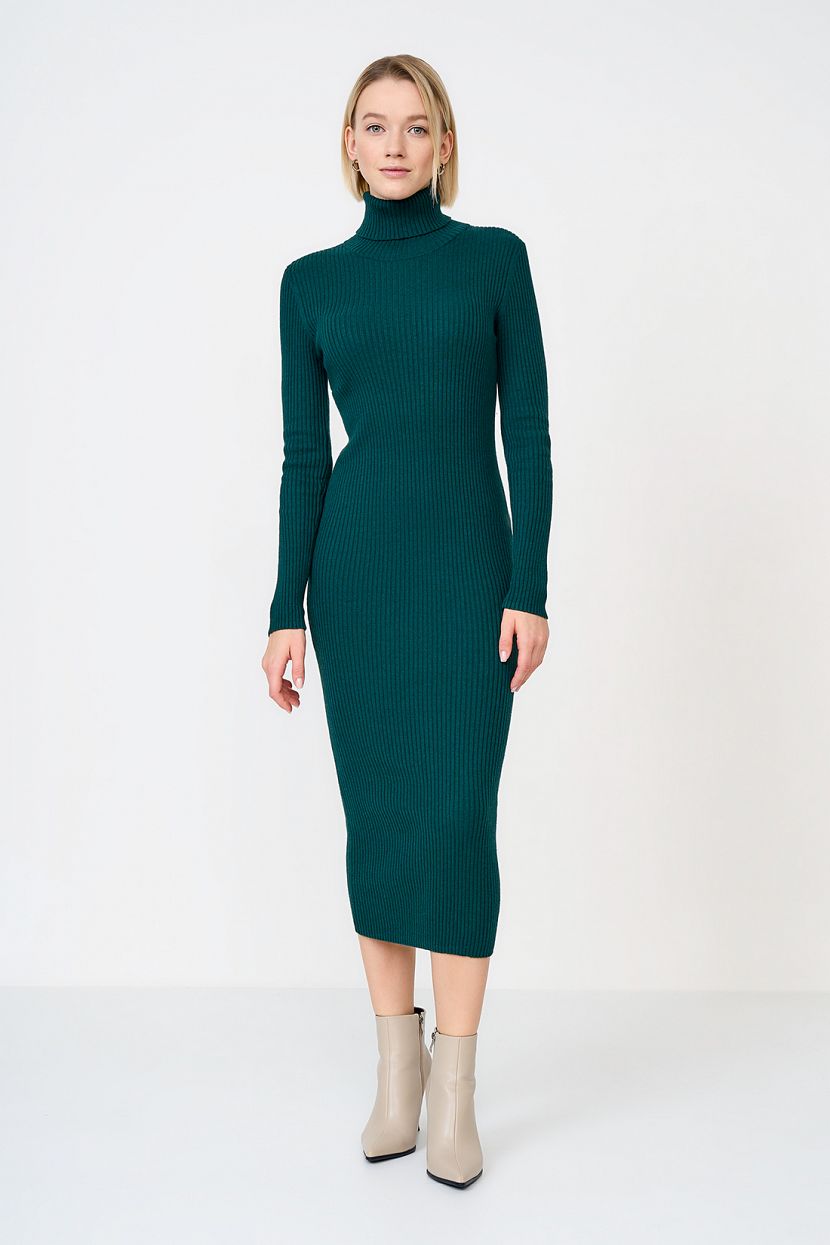 Платье (арт. baon B4523520), размер M, цвет зеленый