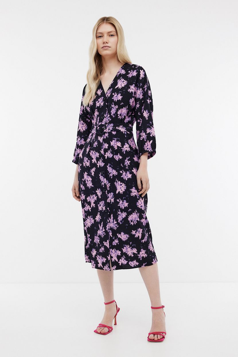 Платье из вискозы с принтом