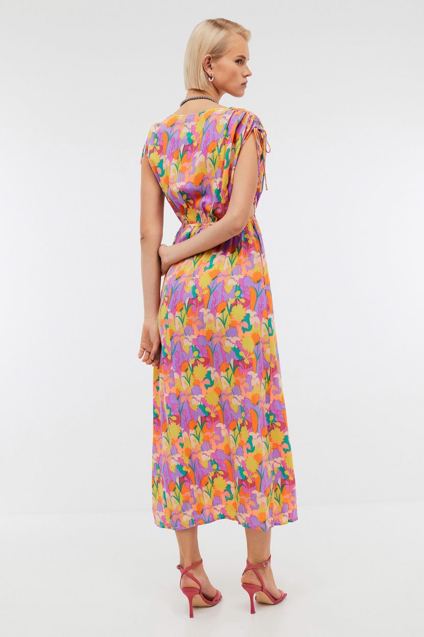 Платье макси из вискозы с цветочным принтом  (арт. BAON B4524125), размер S Платье макси из вискозы с цветочным принтом  (арт. BAON B4524125) - фото 2