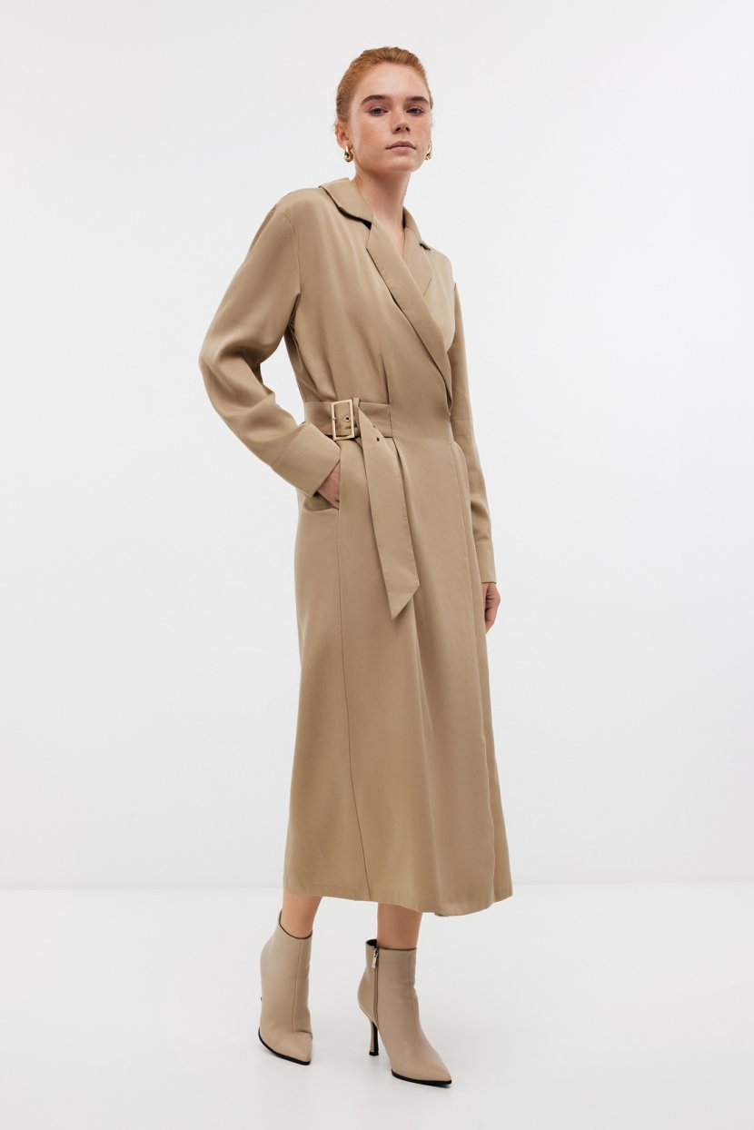 Платье из 100 вискозы L бежевый 5499₽