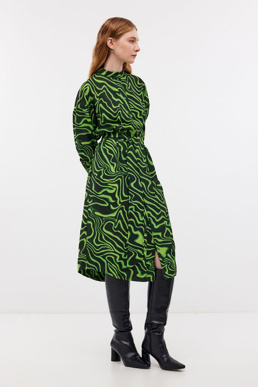 Вискозное платье-рубашка L CAULERPA PRINTED 4499₽