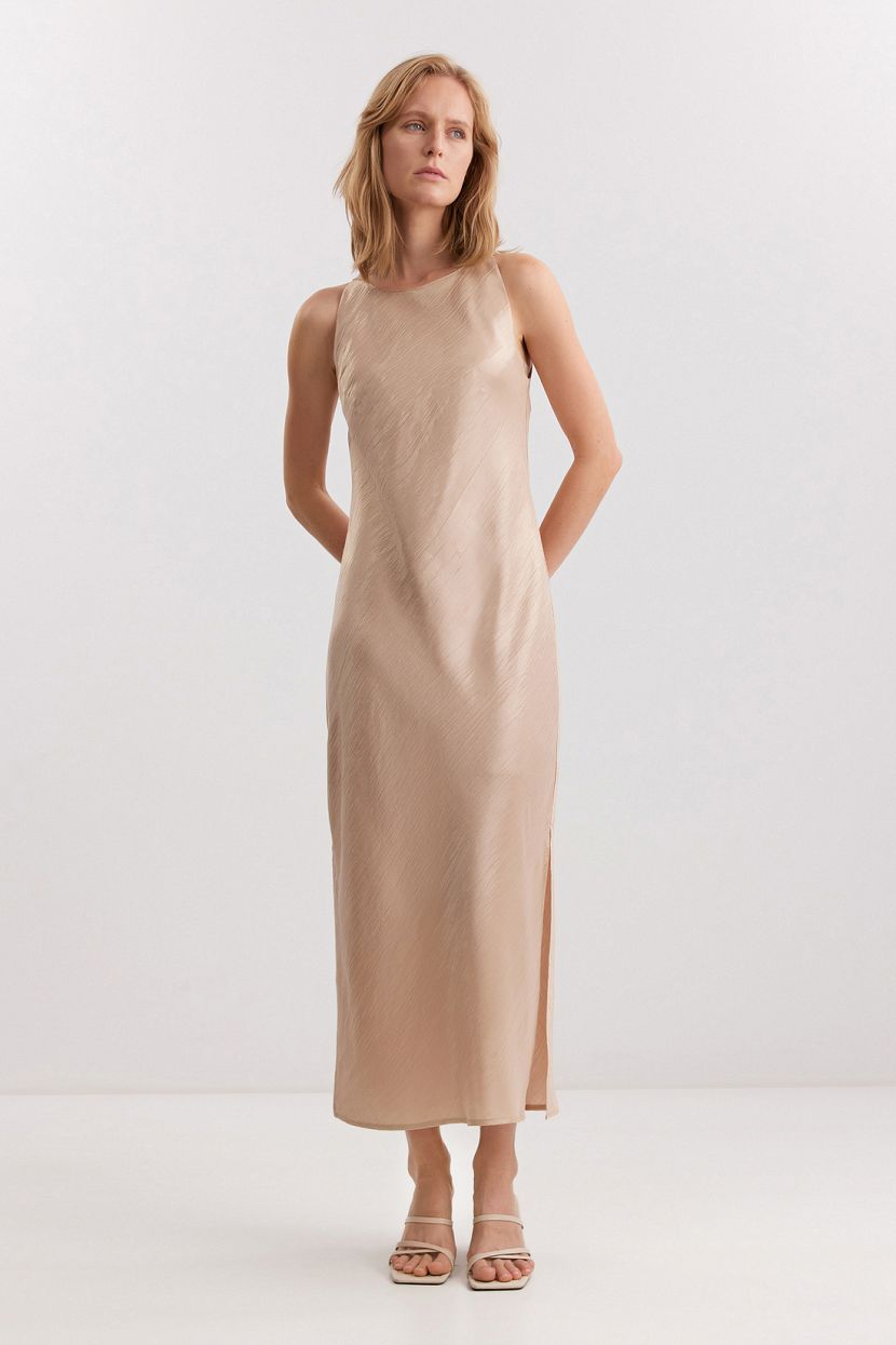 Платье из вискозы L бежевый 4299₽