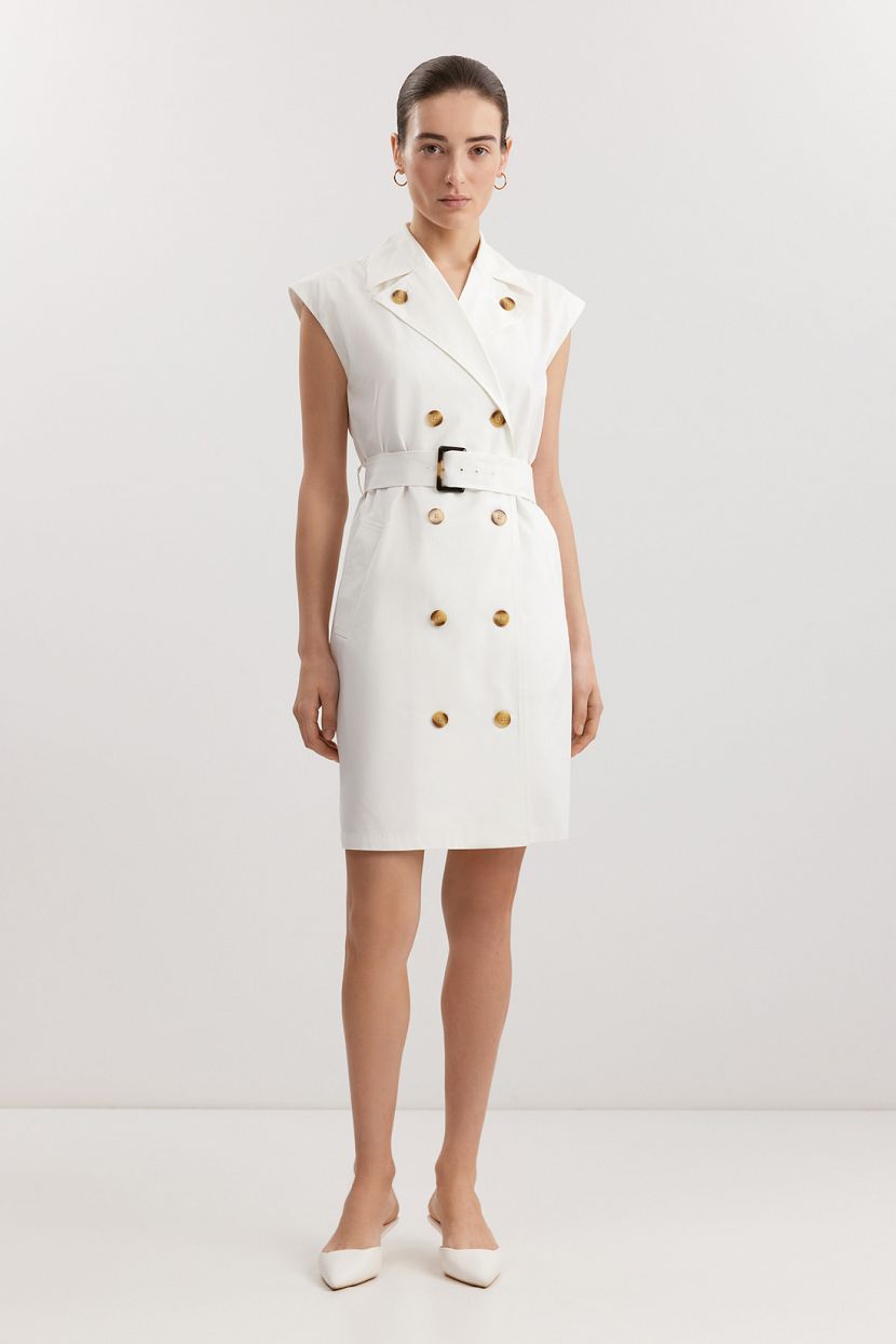 Платье-тренч из смесового хлопка с модалом