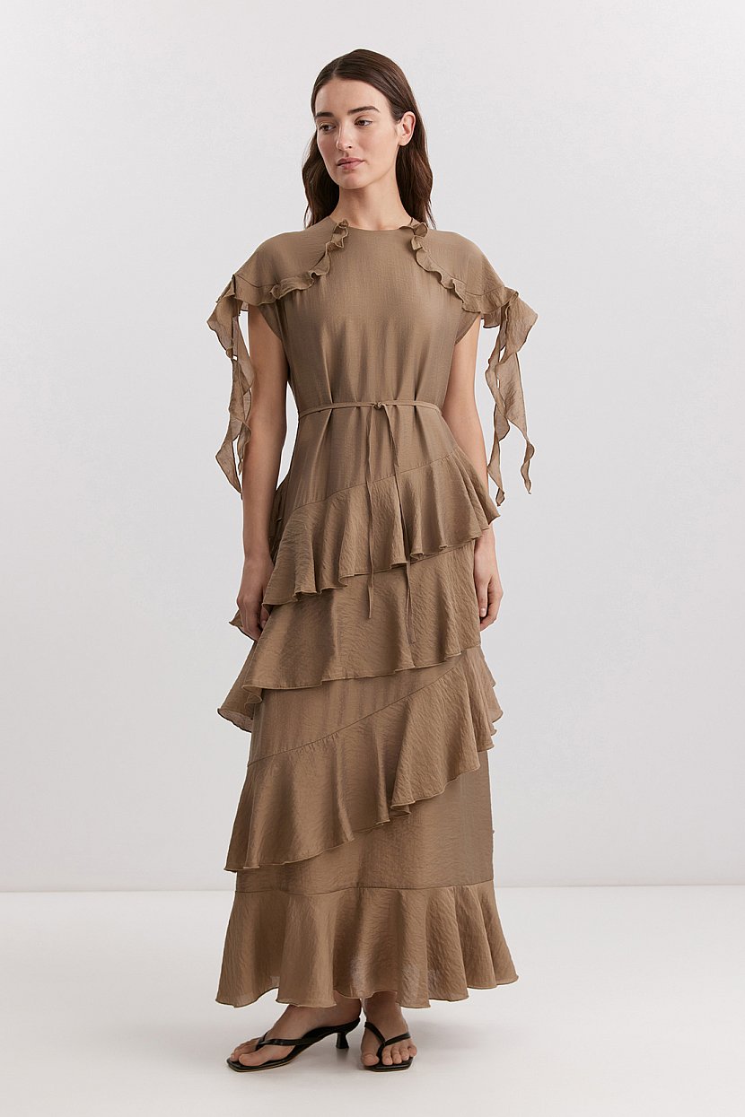 Платье из лиоцелла L бежевый 7679₽