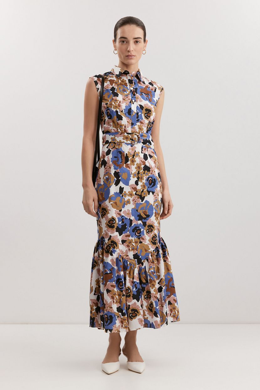 Платье из 100 хлопкового поплина L IRIS PRINTED 6999₽