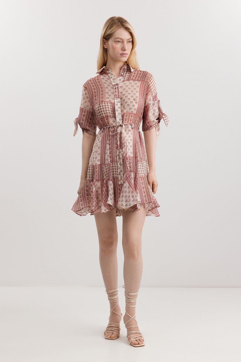 Платье-мини из вискозы