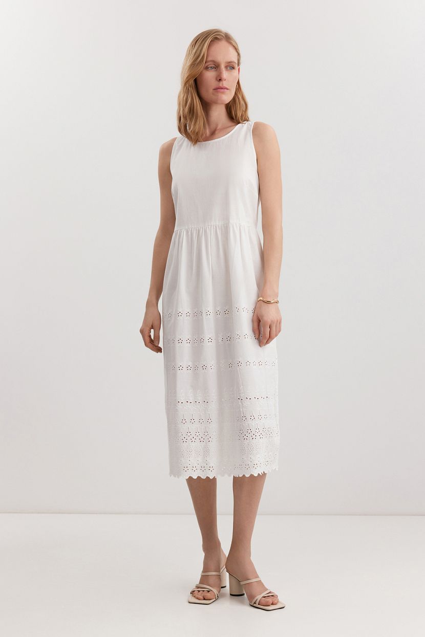 Платье из 100 хлопкового поплина L белый 5299₽