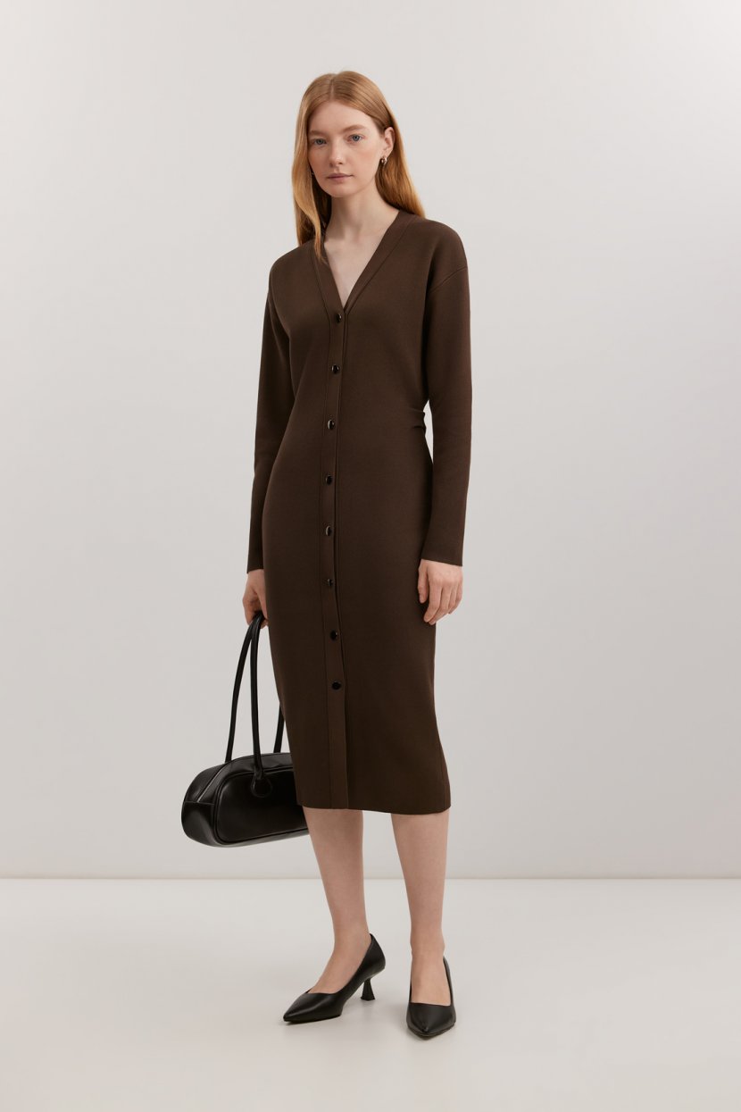 Платье из смесовой вискозной пряжи 4799₽