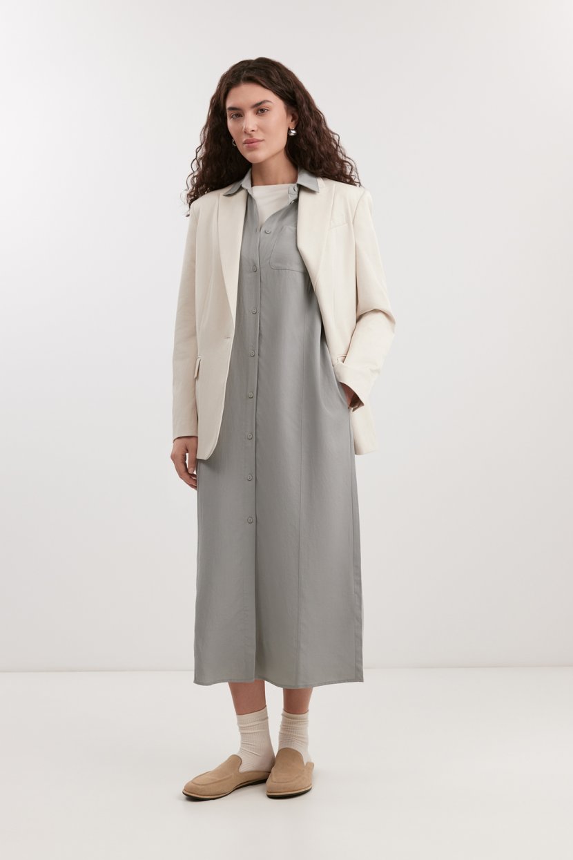 Платье-рубашка из лиоцелла и льна 9999₽