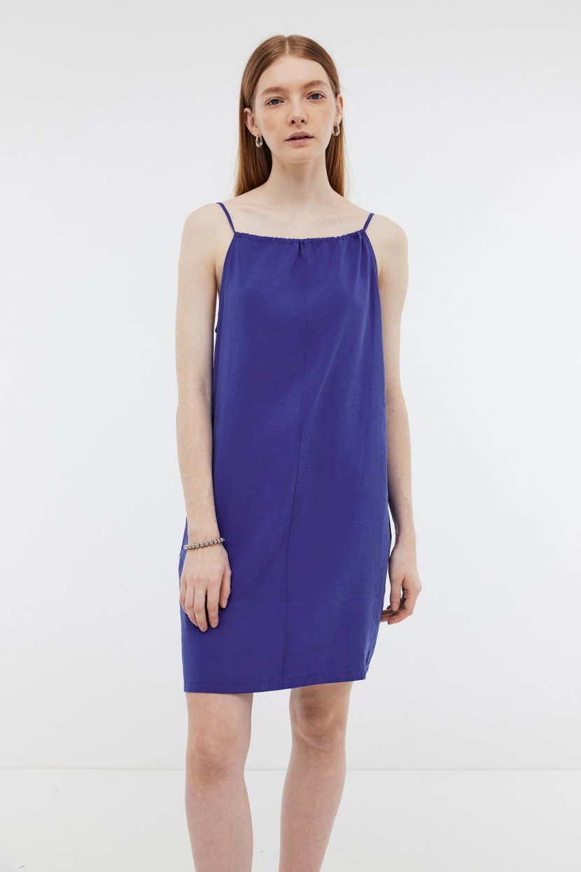 Сарафан из вискозы на тонких бретелях L синий 3191₽