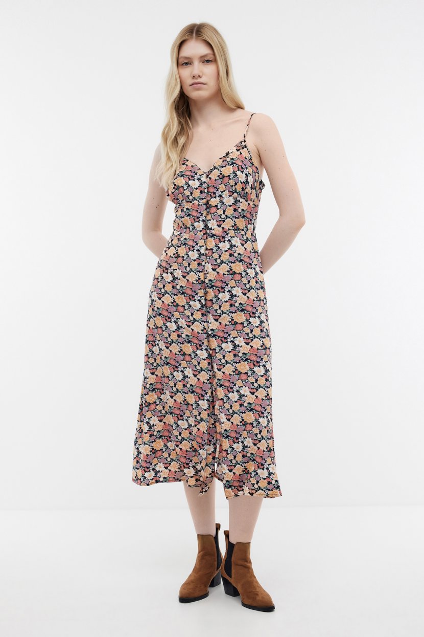 Сарафан из вискозы с принтом L синий 5599₽