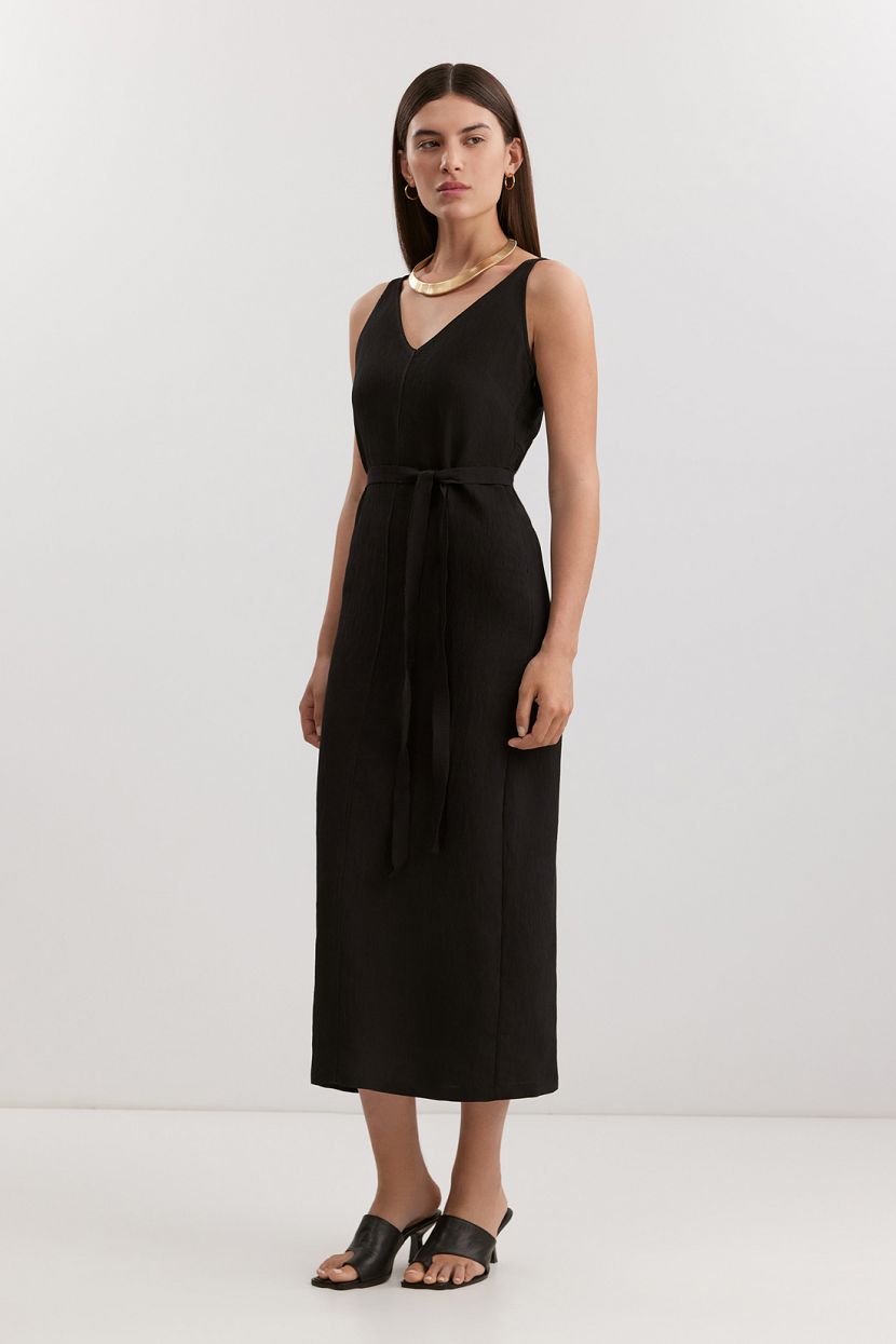 Сарафан из вискозы и льна