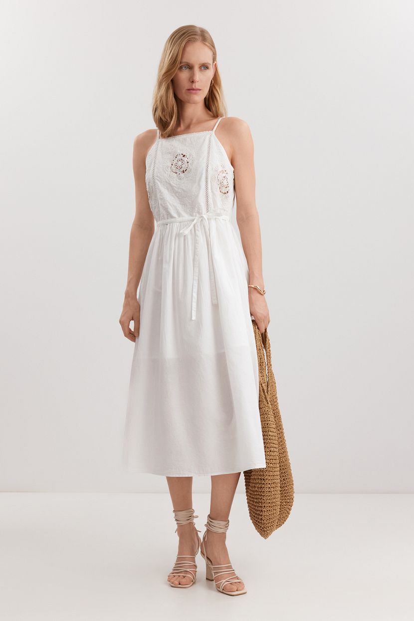 Сарафан из 100 хлопка L белый 5299₽