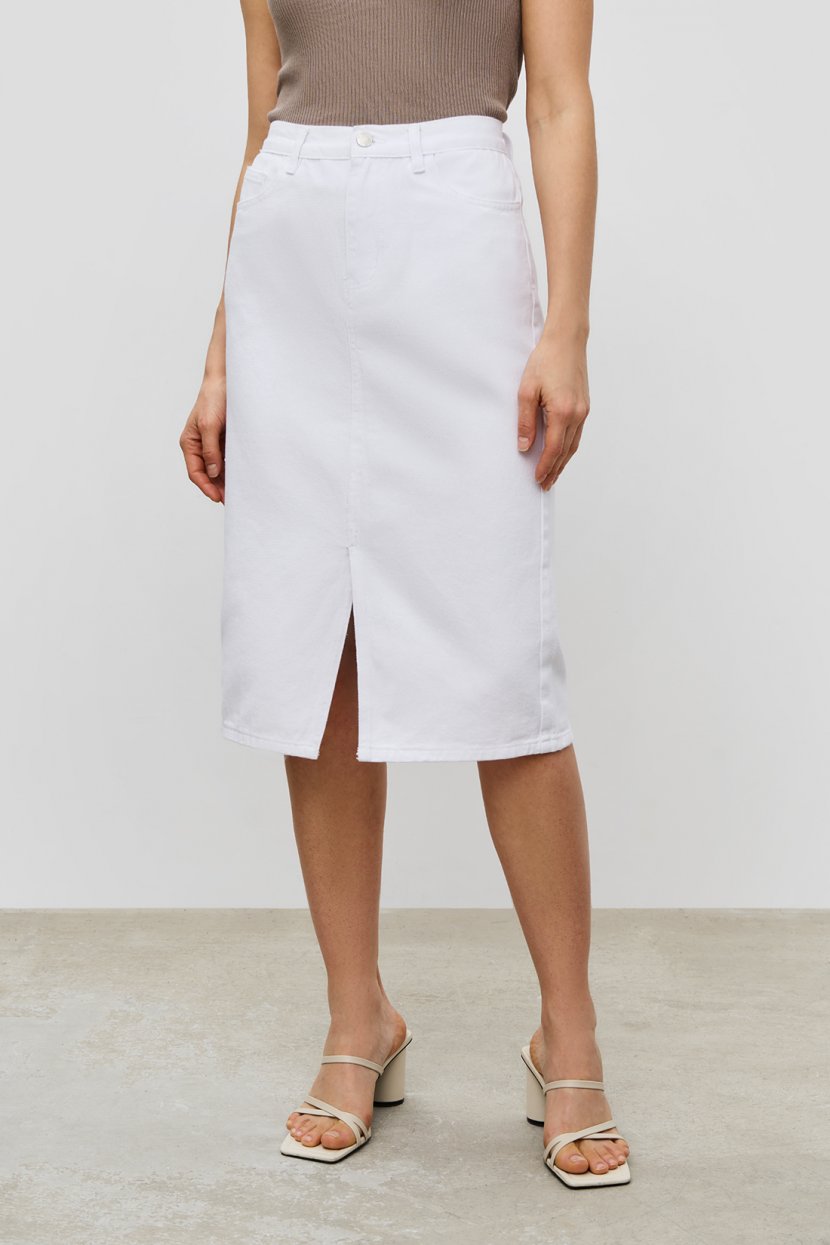 Джинсовая юбка L белый 6599₽