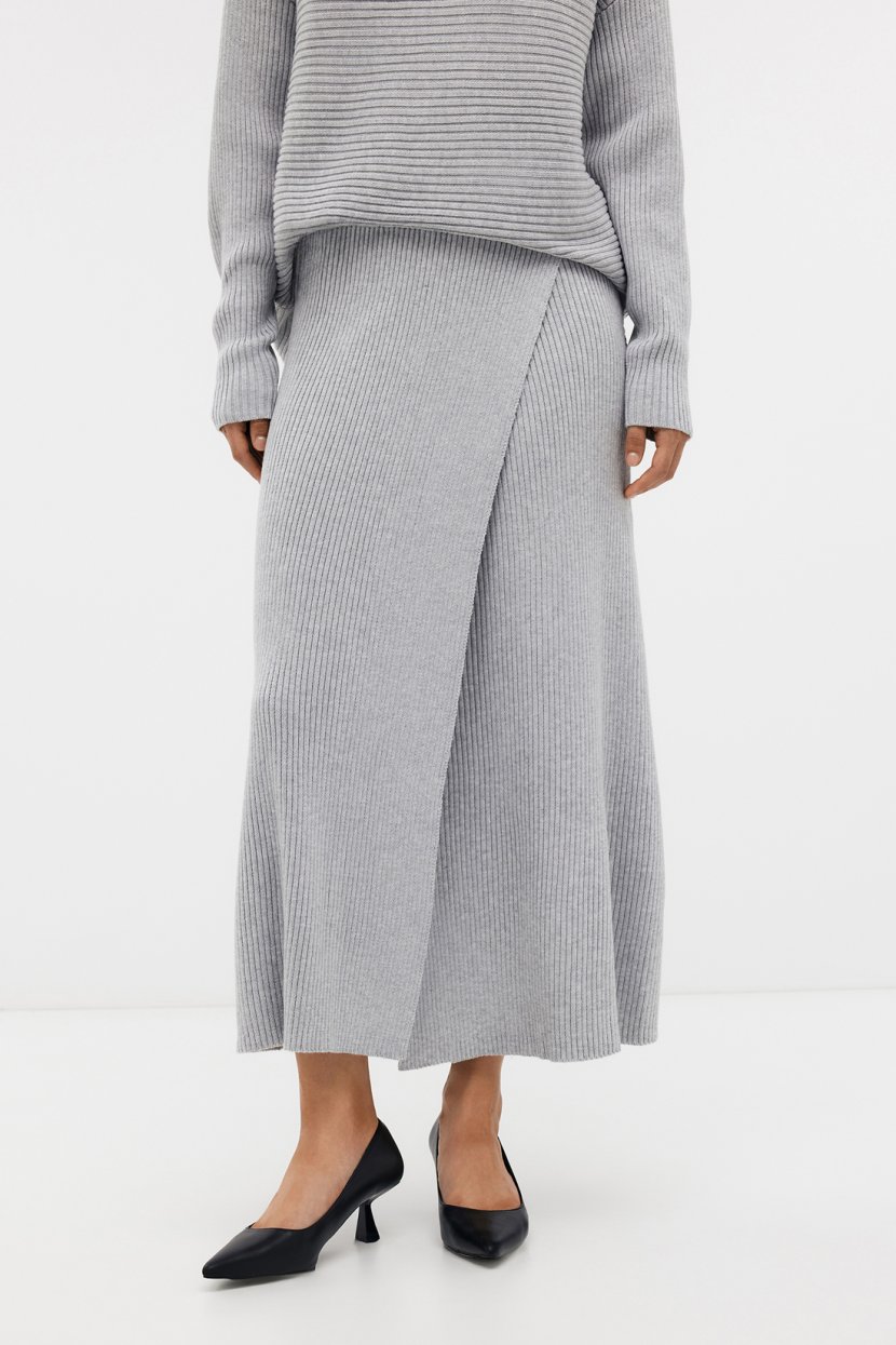 Юбка из смесовой пряжи с шерстью