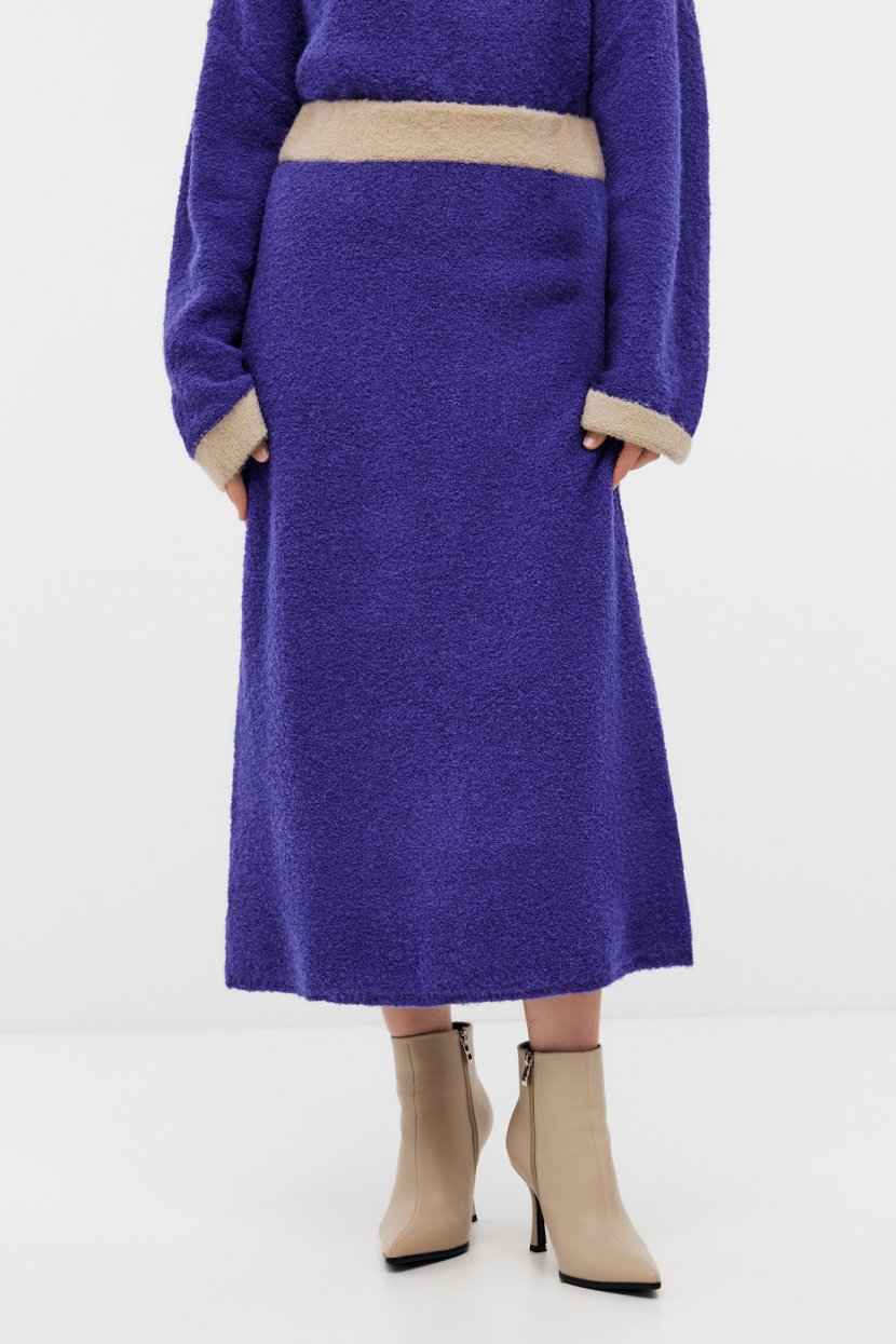Юбка из пряжи с шерстью L фиолетовый 5599₽