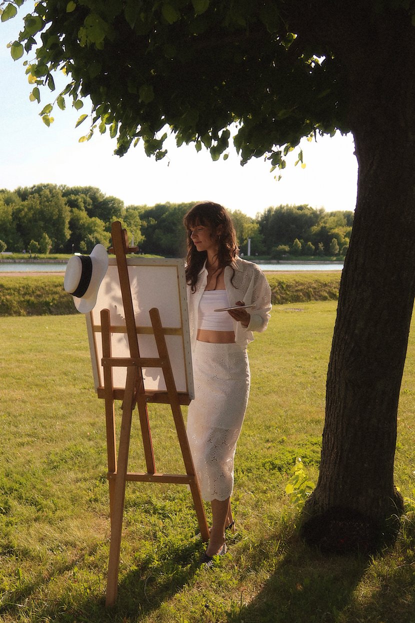 Юбка из 100 хлопка L белый 3679₽