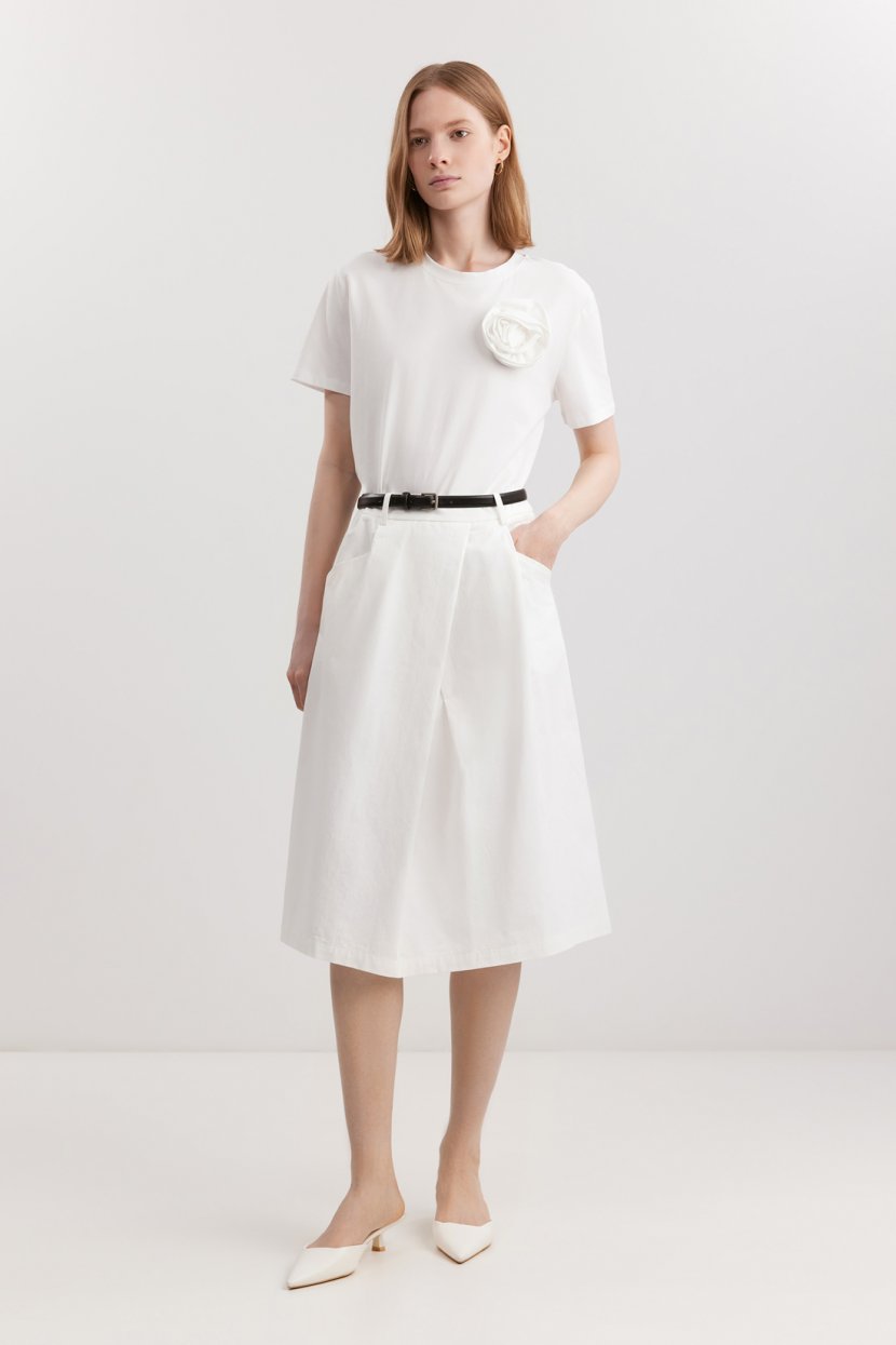 Юбка из 100 хлопка L белый 5299₽