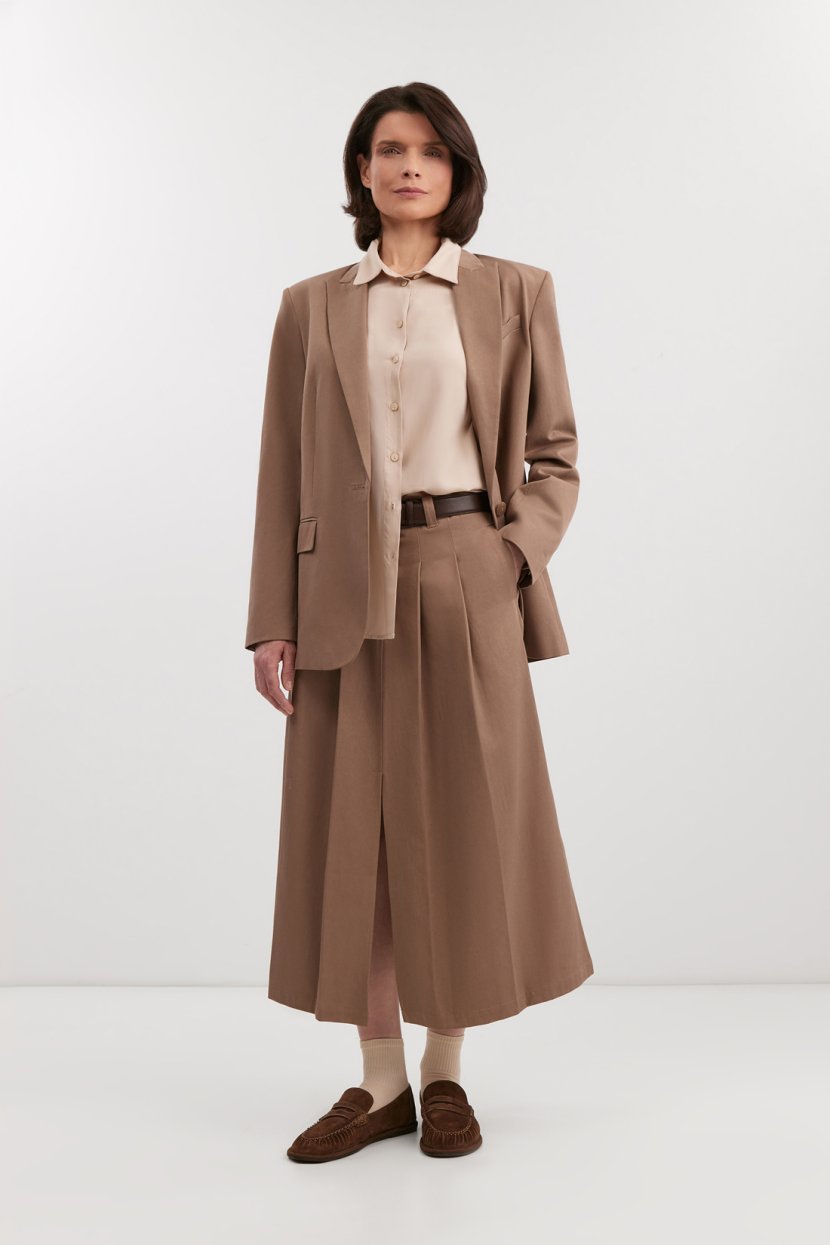 Юбка-трапеция из хлопка и вискозы 9999₽