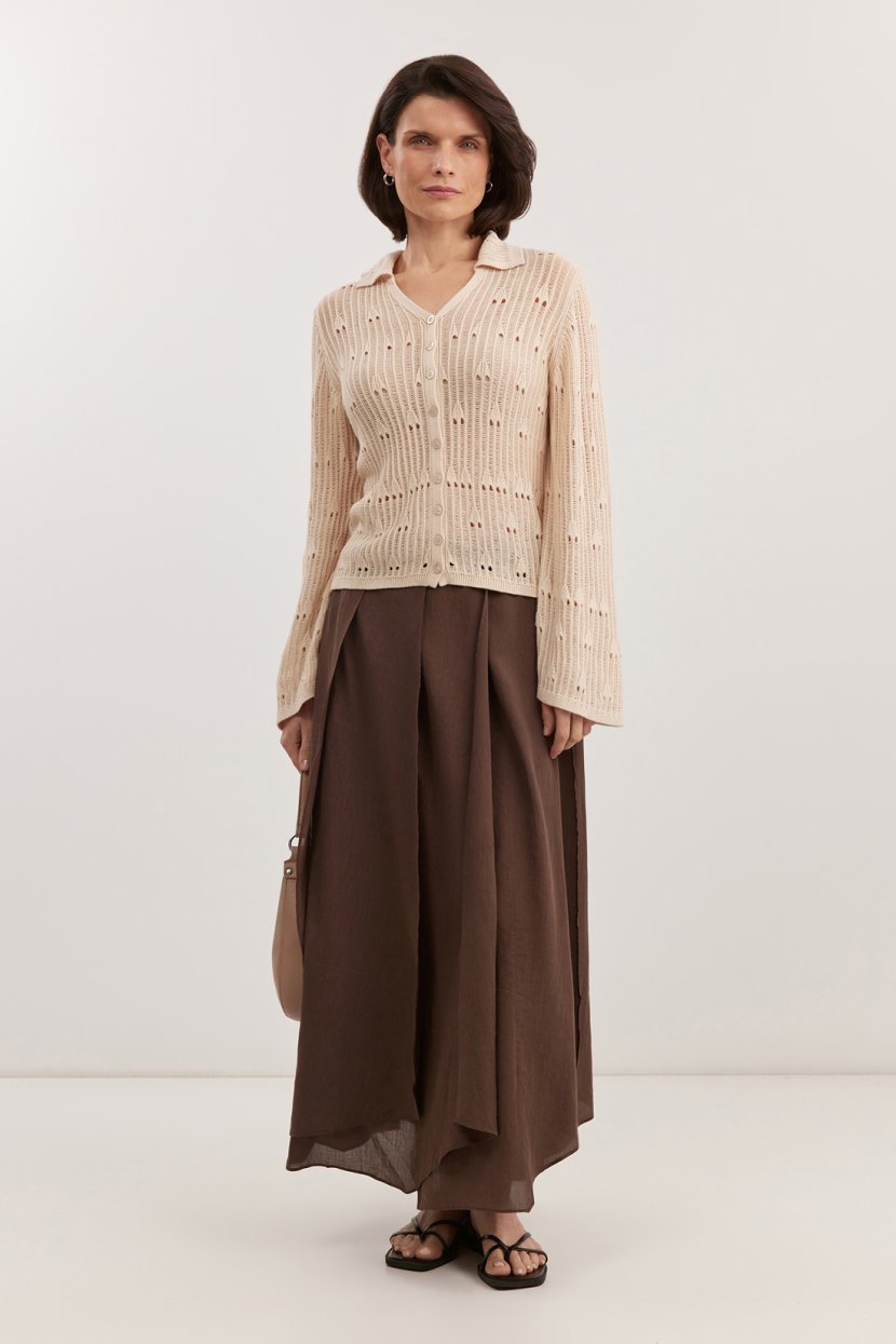 Многослойная юбка миди из лиоцелла и рами 15399₽