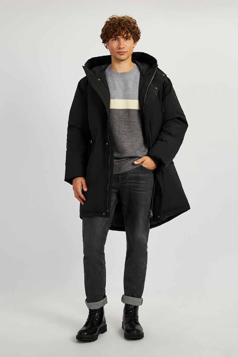 Пуховик, M, черный новинка зима 2021 мужской пуховик с капюшоном молодежная повседневная мужская куртка теплый пуховик мужская зимняя модель осеннее пальто