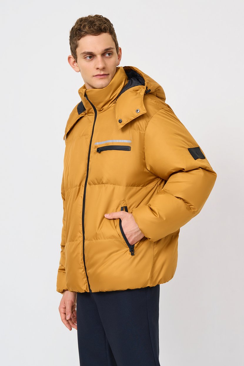 Пуховик в спортивном стиле S желтый 8999₽