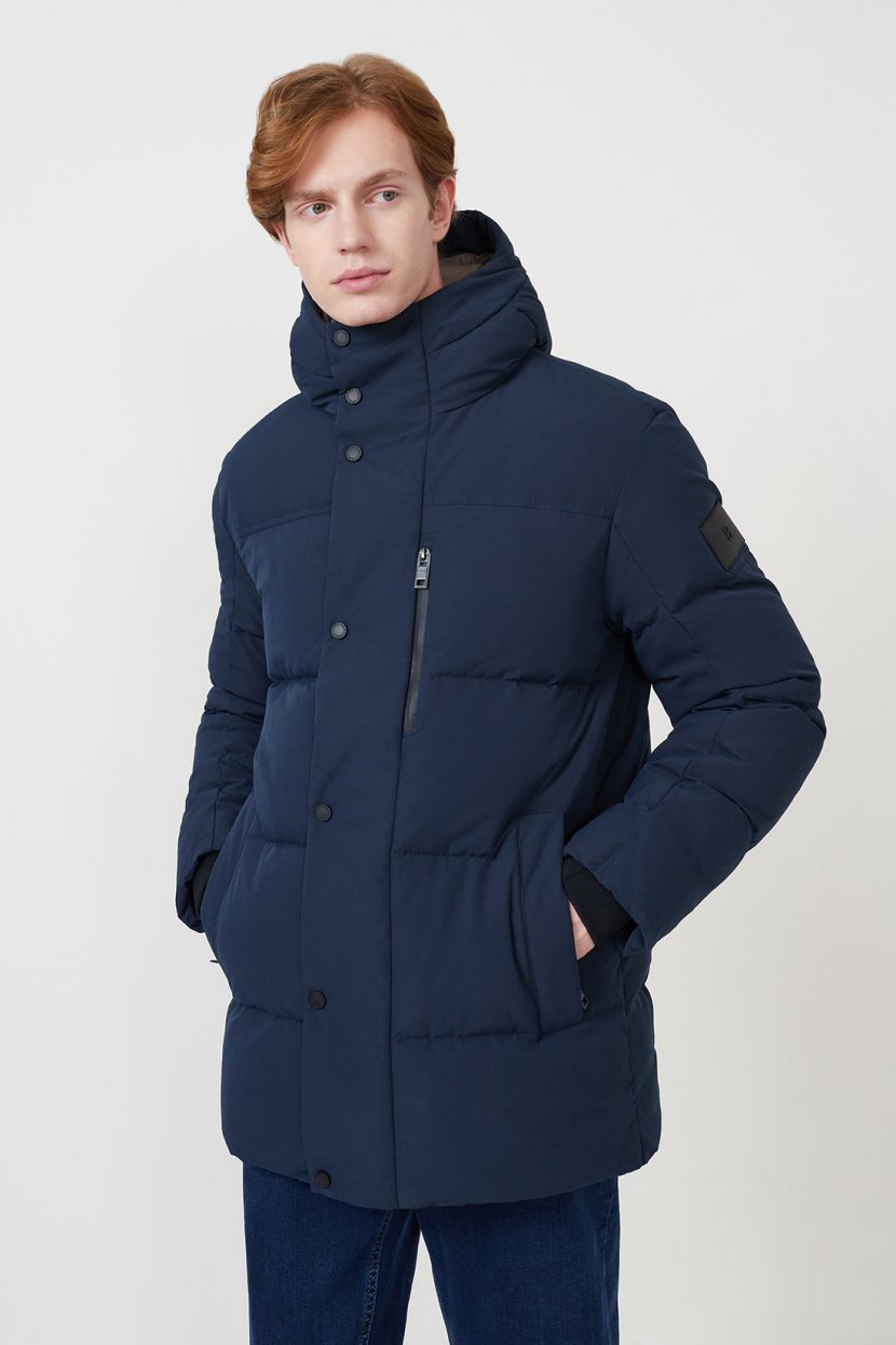 Пуховик 3XL синий 8609₽