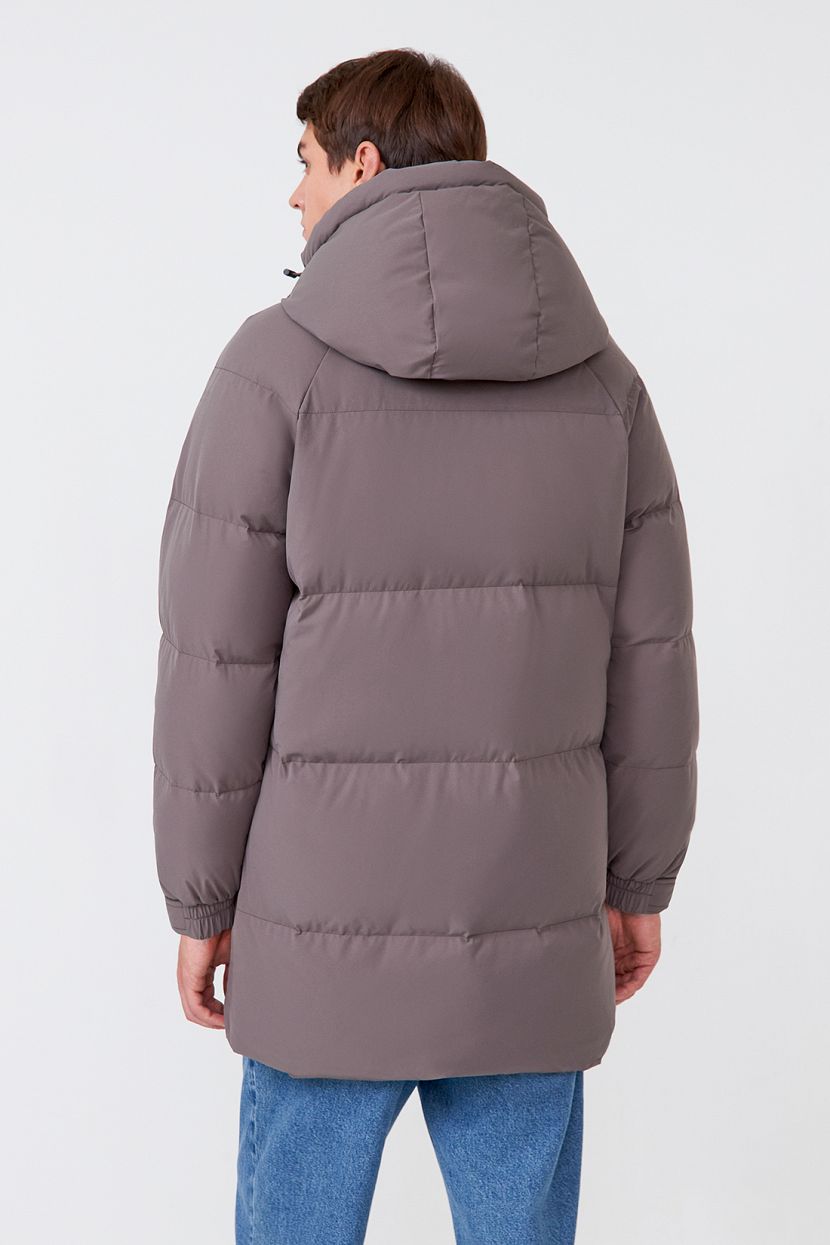 Удлинённое пуховое пальто (арт. baon B5023526), размер M, цвет коричневый Удлинённое пуховое пальто (арт. baon B5023526) - фото 3