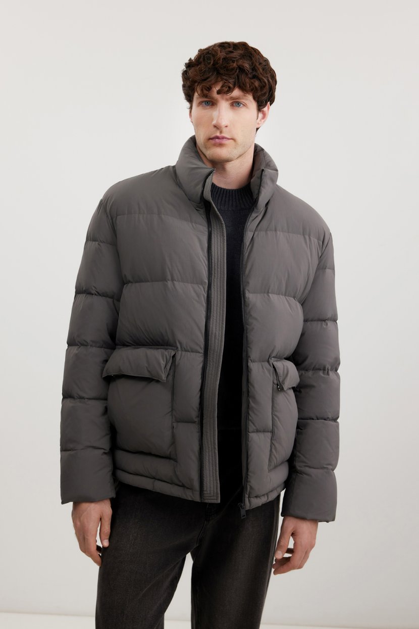 Короткий пуховик натуральный на пуху 17399₽