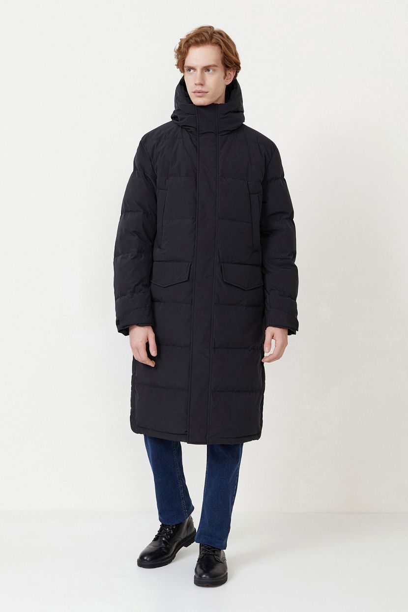 Пальто пуховое (арт. baon B5223504), размер XXL, цвет черный