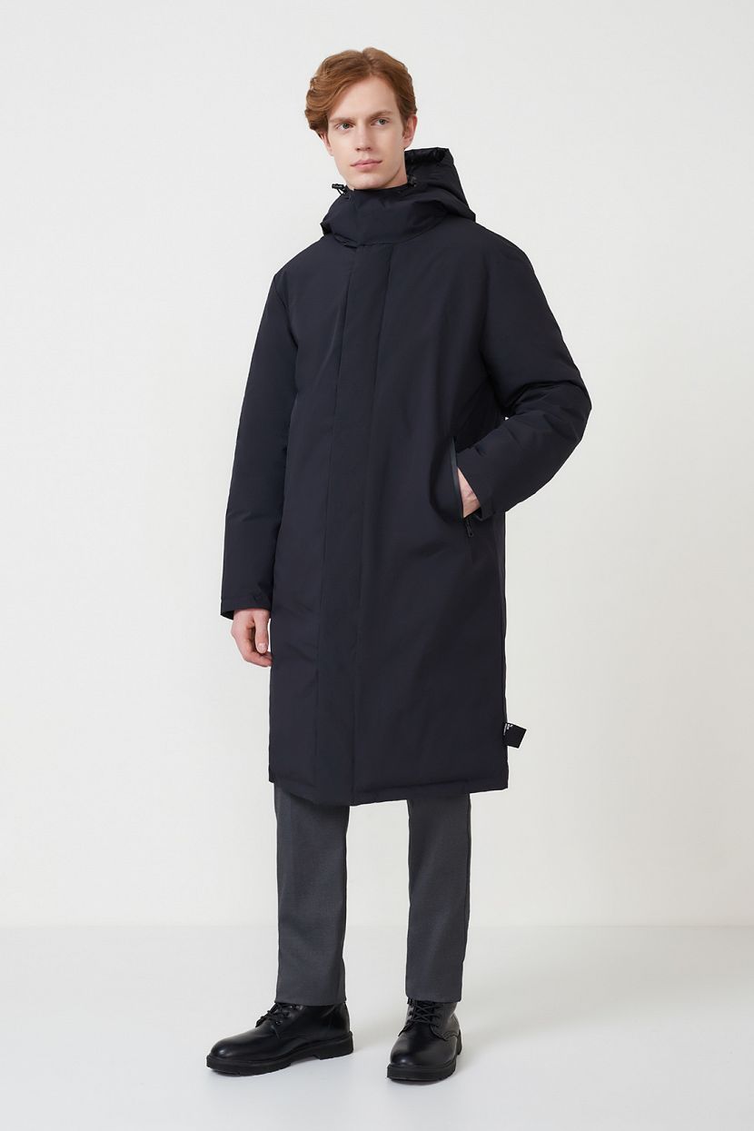 Пальто пуховое (арт. baon B5223506), размер S, цвет черный