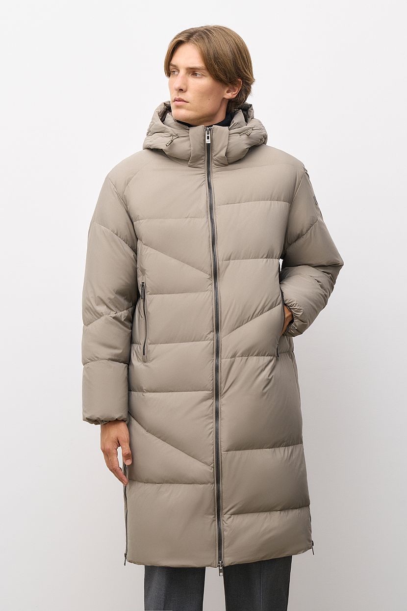 Длинное пуховое пальто WHY NOT (арт. baon B5223508), размер 3XL, цвет бежевый