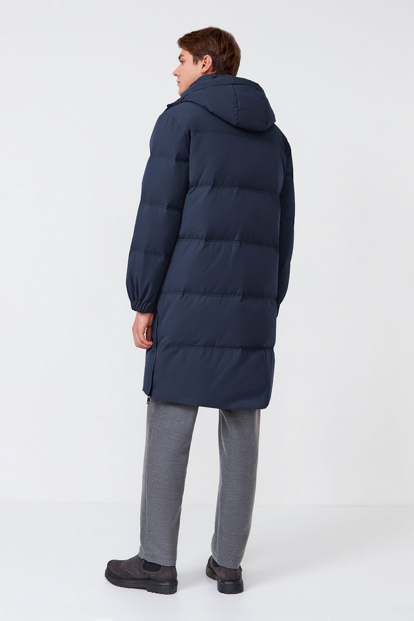 Пуховое пальто с капюшоном (арт. baon B5223510), размер M, цвет синий Пуховое пальто с капюшоном (арт. baon B5223510) - фото 3