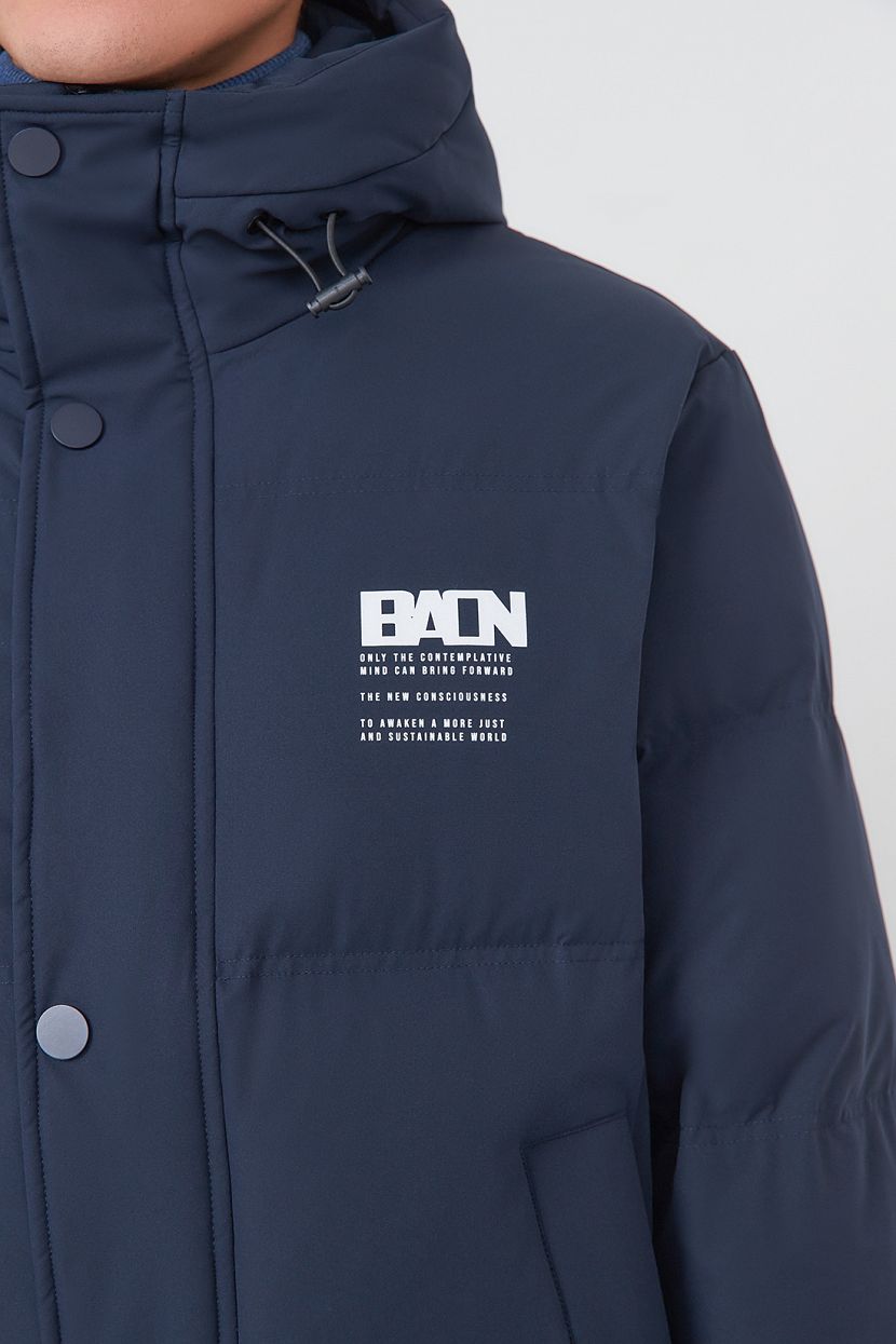 Пуховое пальто с капюшоном (арт. baon B5223510), размер M, цвет синий Пуховое пальто с капюшоном (арт. baon B5223510) - фото 6
