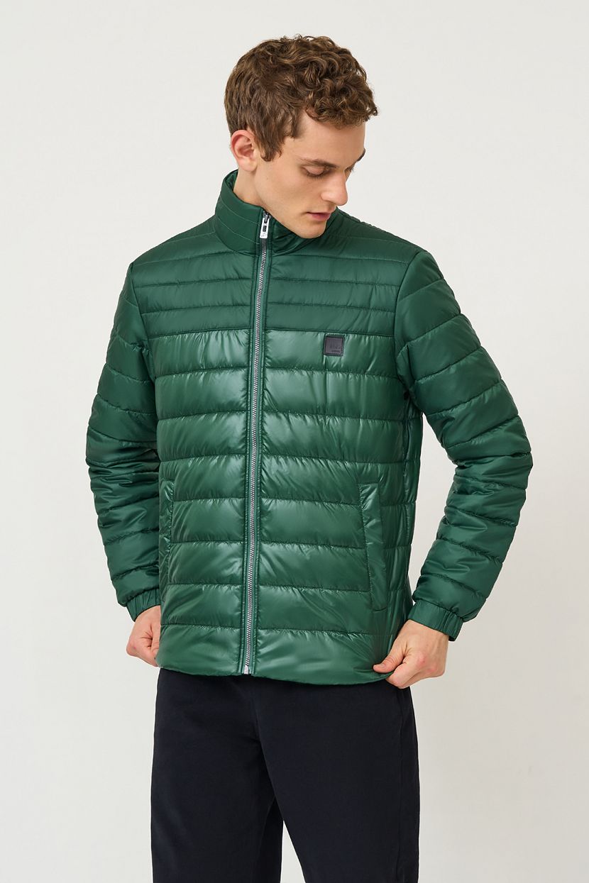 Куртка из комбинированных тканей (арт. baon B5323504), размер M, цвет зеленый