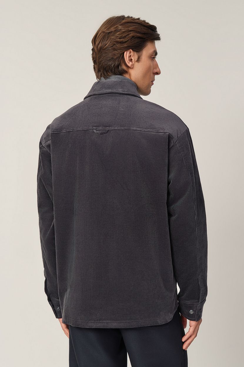 Куртка из вельвета (арт. baon B5323516), размер L, цвет серый Куртка из вельвета (арт. baon B5323516) - фото 3