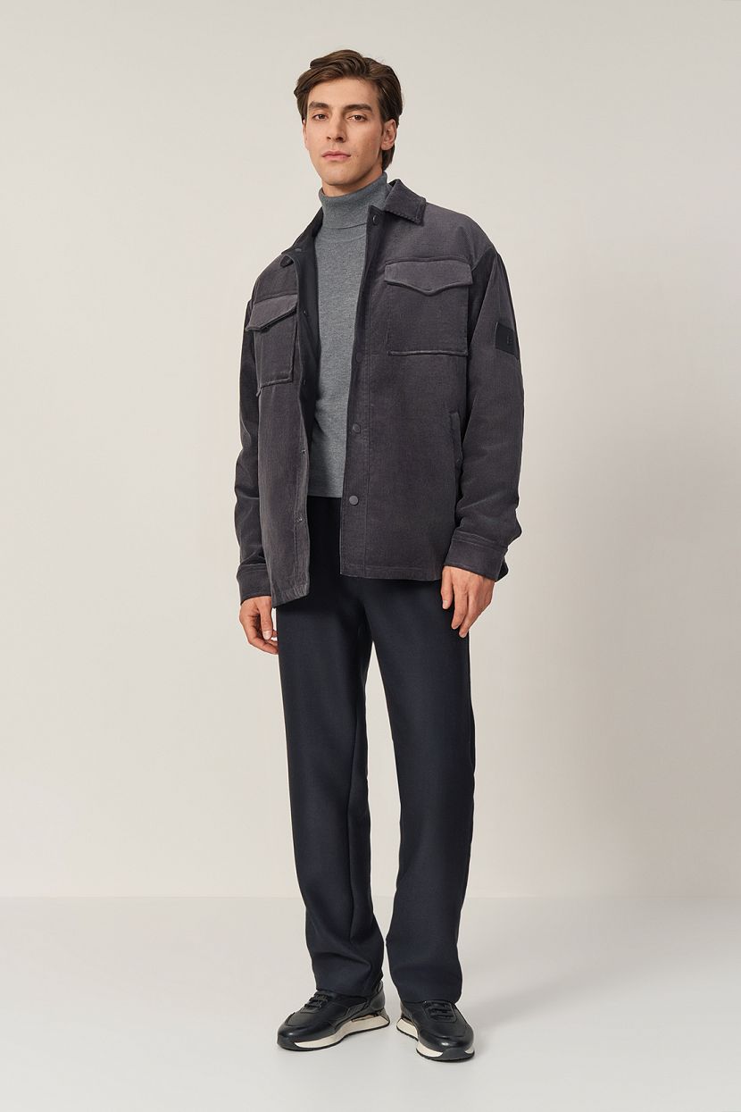 Куртка из вельвета (арт. baon B5323516), размер L, цвет серый Куртка из вельвета (арт. baon B5323516) - фото 2