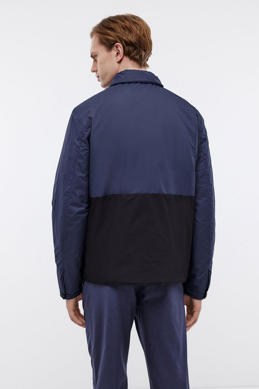 Двухсторонняя куртка в рубашечном стиле на кнопках (арт. BAON B5324002), размер 3XL, цвет черный Двухсторонняя куртка в рубашечном стиле на кнопках (арт. BAON B5324002) - фото 3