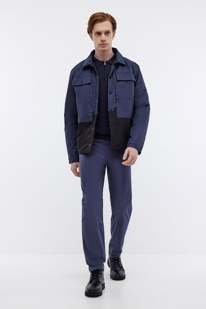 Двухсторонняя куртка в рубашечном стиле на кнопках (арт. BAON B5324002), размер 3XL, цвет черный Двухсторонняя куртка в рубашечном стиле на кнопках (арт. BAON B5324002) - фото 2