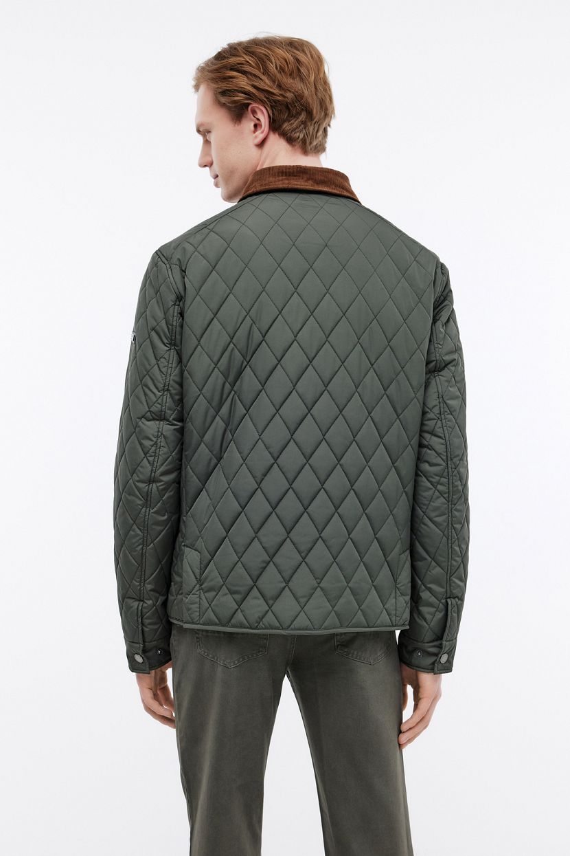 Куртка со стежкой и отложным воротником (арт. BAON B5324006), размер S, цвет зеленый Куртка со стежкой и отложным воротником (арт. BAON B5324006) - фото 3