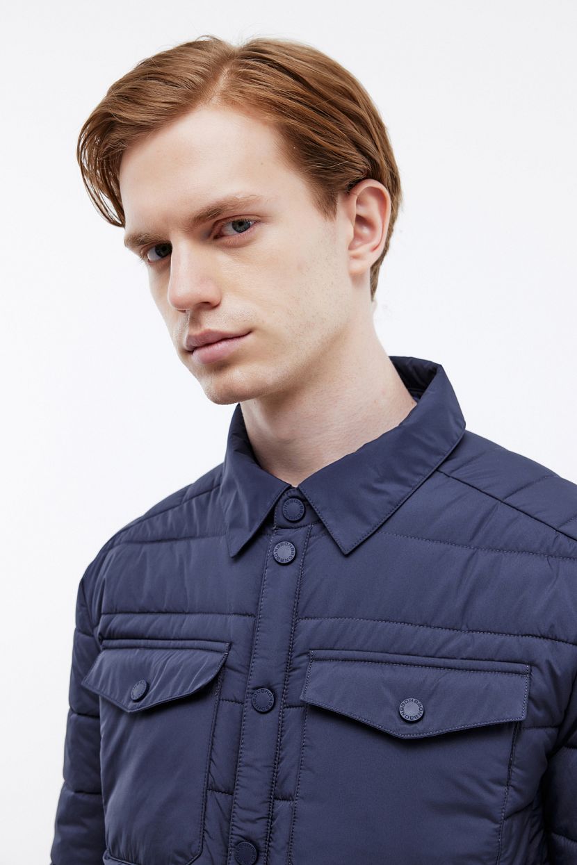 Куртка в рубашечном стиле (арт. BAON B5324007), размер XL, цвет синий Куртка в рубашечном стиле (арт. BAON B5324007) - фото 4