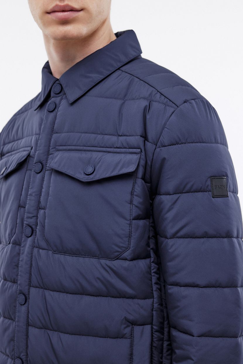 Куртка в рубашечном стиле (арт. BAON B5324007), размер XL, цвет синий Куртка в рубашечном стиле (арт. BAON B5324007) - фото 5