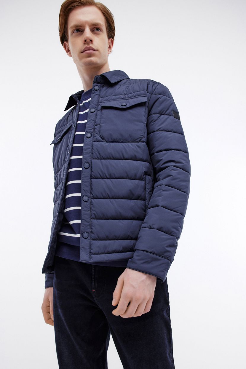 Куртка в рубашечном стиле (арт. BAON B5324007), размер XL, цвет синий