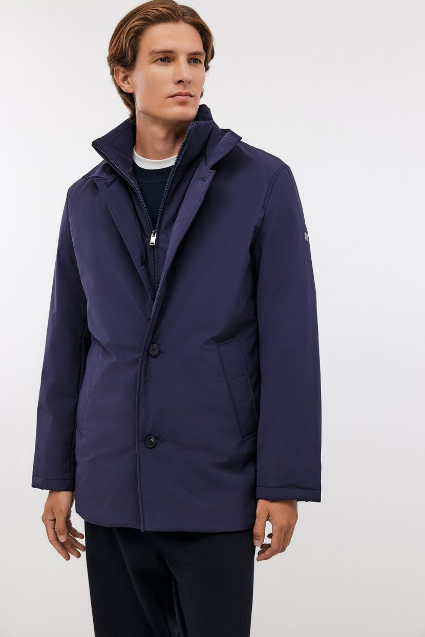 Утепленная куртка в классическом стиле S синий 13299₽