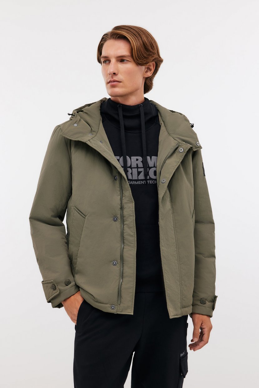 Утепленная куртка с капюшоном 3XL зеленый 8999₽