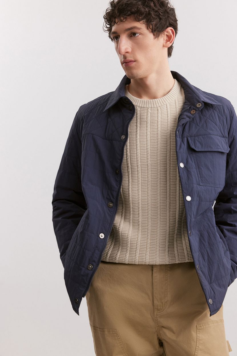 Стеганая куртка-рубашка 3XL синий 11999₽