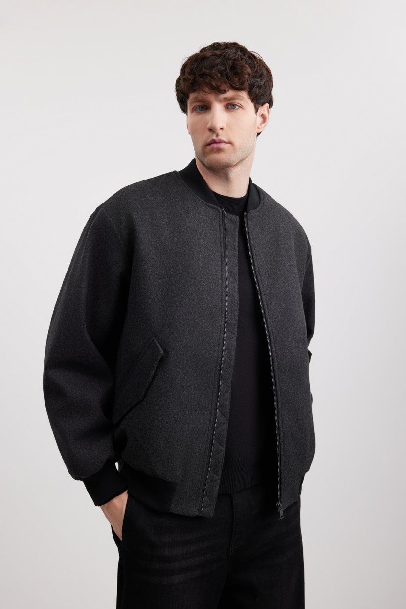Бомбер из шерстесодержащей ткани 7999₽